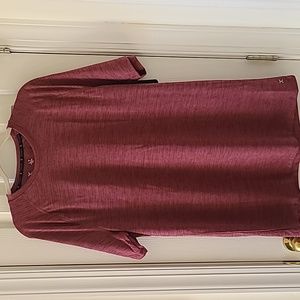 XERSION BRAND BIG AND TALL MEN'S BURGUNDY TRAINING T-SHIRT SIZE LARGE TALL
